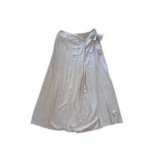 NWT Women US-14 Guzella Light Pink Button Tie Side Pants Relaxed Skirt Layered